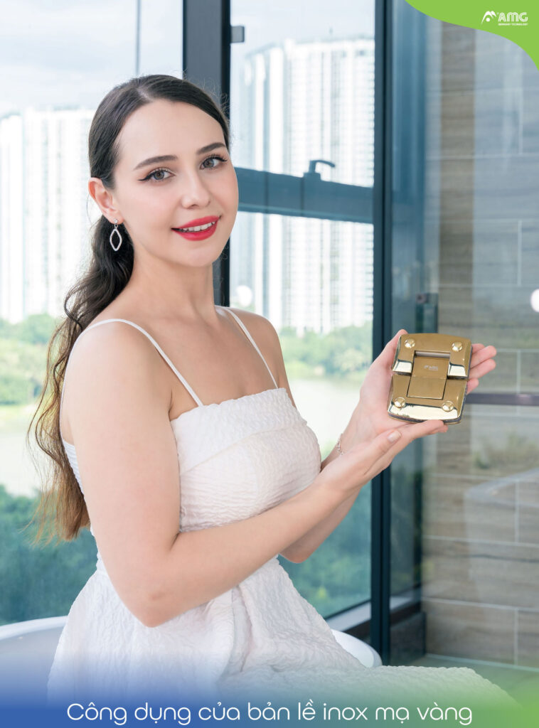 bản lề inox mạ vàng