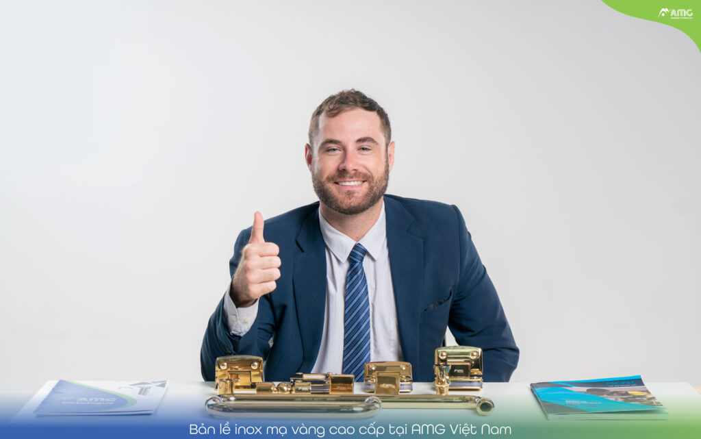 bản lề inox mạ vàng