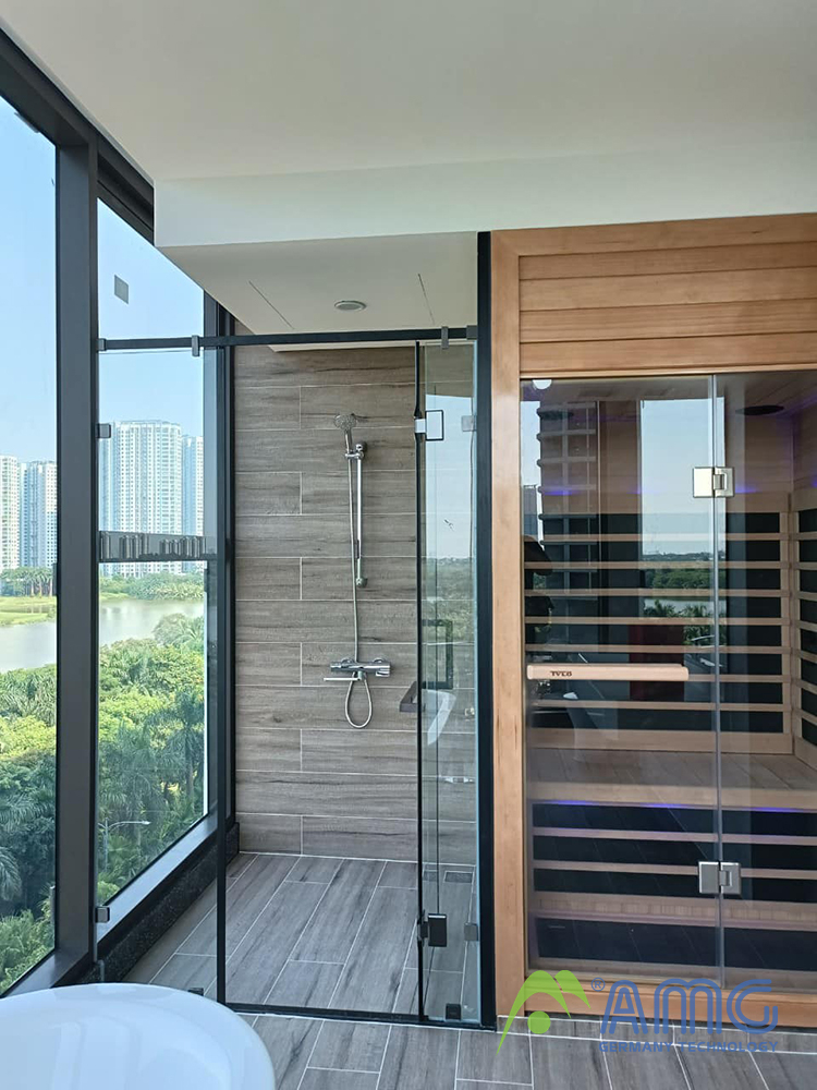 Phụ kiện phòng tắm kính màu đen