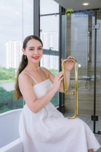 giá tay nắm cửa kính mạ vàng